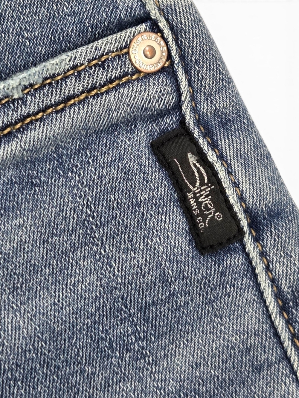 NWT Silver Jeans Co Suki Curvy Mid Rise Denim Shorts Indigo Blue Size 16W - Picture 7 of 14